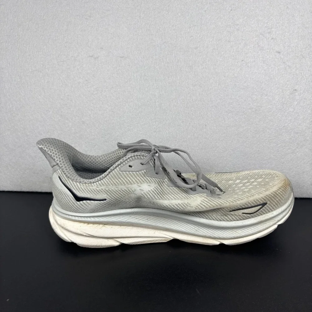 Hoka One One Clifton 9 Harbor Mist Gray Mens 14 D Running Shoes 1127895 HMBC